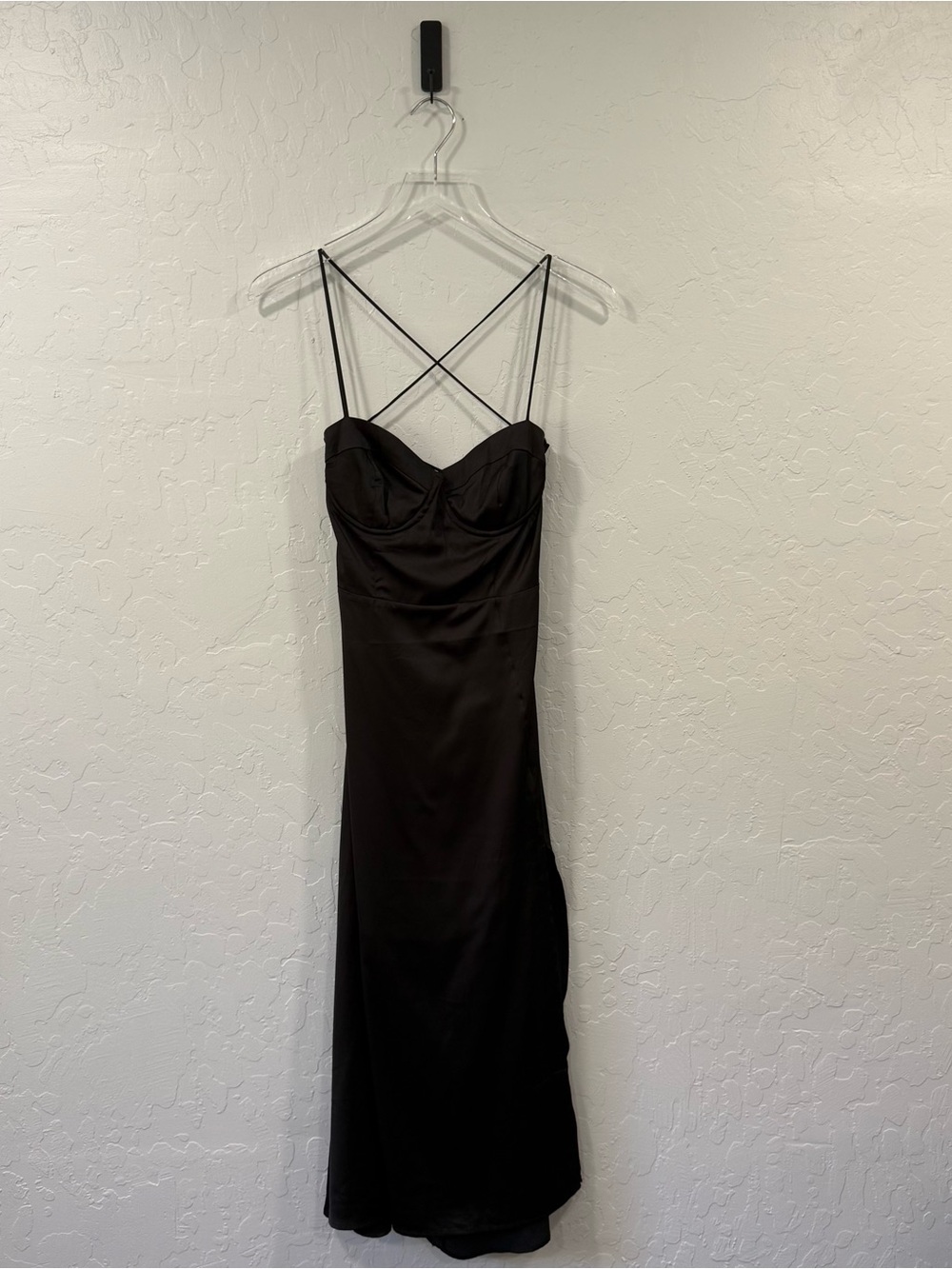 ASTR the Label Black Satin Corset Midi Dress Size S - Picture 5 of 11